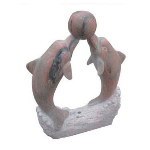 Pink Marble Dolphin Statue 35" (90cm)