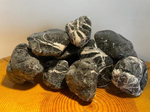 Tumbled Black Storm Stone