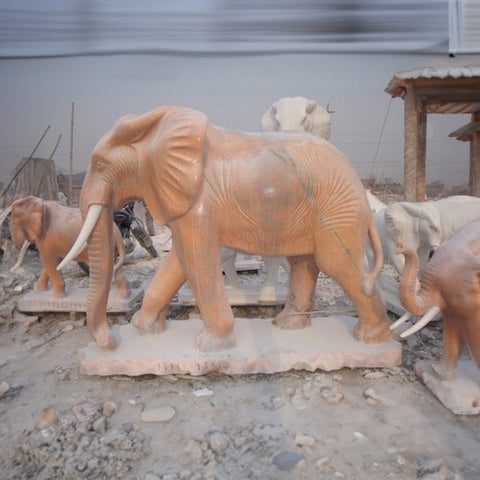 Pink Marble Elephant Statue 31" or 40"