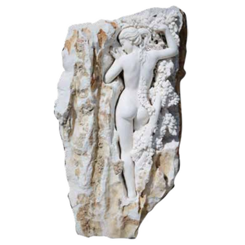 Marble rock nude woman statue 55" (140cm)