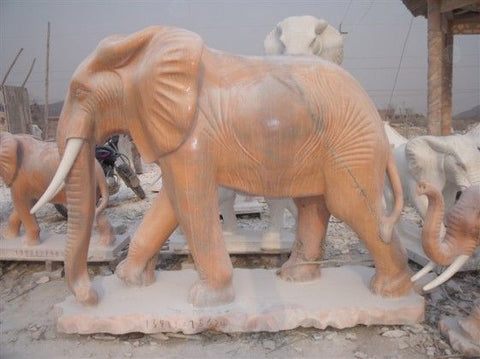 Pink Marble Elephant Statue 31" or 40"