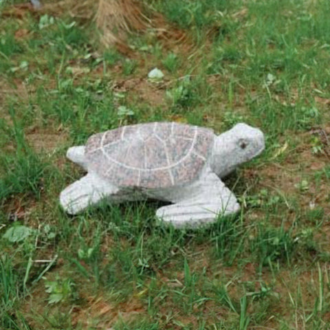 Red Granite Sea Turtle Sculpture 10" or 18" size