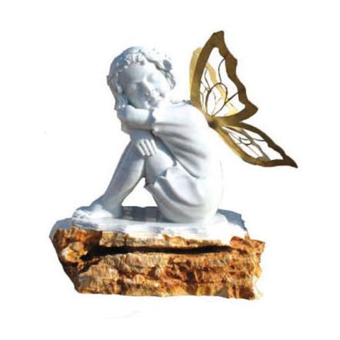 Marble Angel Boy Statue 25-30" (70cm)