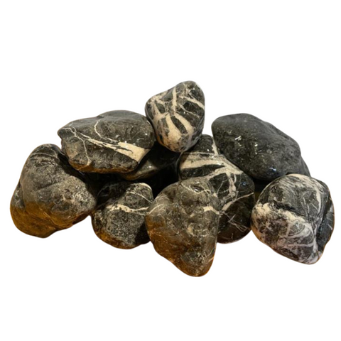 Tumbled Black Storm Stone