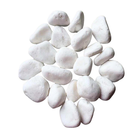 Tumbled Snow White Pebble