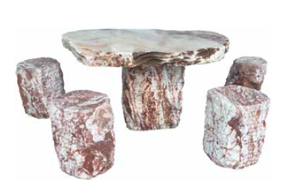 Onyx Table with 4 Seats   Height of 30" (75cm)